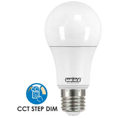 El101101 | Smartled a60 cct on-off 3stepsdim2700-4000-6500k|8.6w(>60w)ε27|806lm|{enjoysimplicity}™