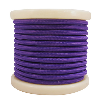 El330007 | Textile Cable 2x0.75mm²- Ρολλό 10mt - μωβ Σκουρο