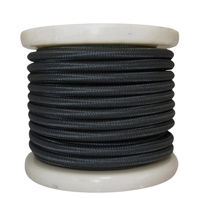 El330022 | Textile Cable 2x0.75mm²- Ρολλό 10mt – Mαύρο