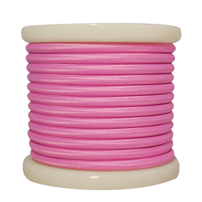El330025 | Textile Cable 2x0.75mm²- Ρολό 10mt – ροζ