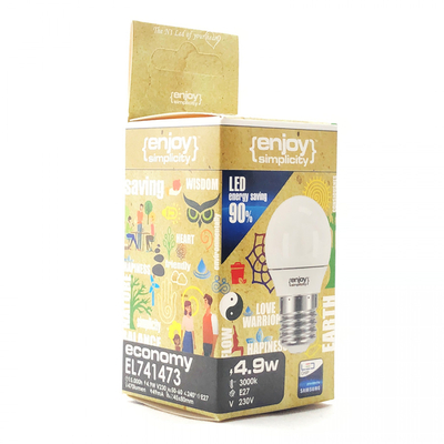 El746470 | led Ρ45|4.9w(>40w)ε27|6500k|470lm|{enjoysimplicity}™