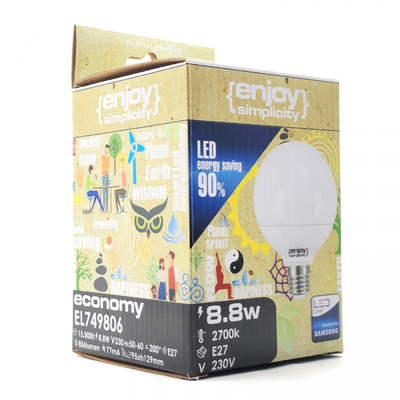 El749850 | led Ball G95|8.8w(>60w)ε27|6500k|806lm|{enjoysimplicity}™