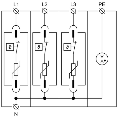 27084 | HSA-275/3+1 M | SPD T2+T3 | ΑΠΑΓΩΓΟΣ ΚΡΟΥΣΤΙΚΩΝ ΥΠΕΡΤΑΣΕΩΝ | Hakel®