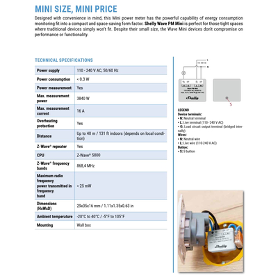 Shelly Qubino Wave PM Mini