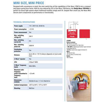 Shelly Qubino Wave 1PM Mini