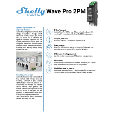 Shelly Qubino Wave Pro 2PM
