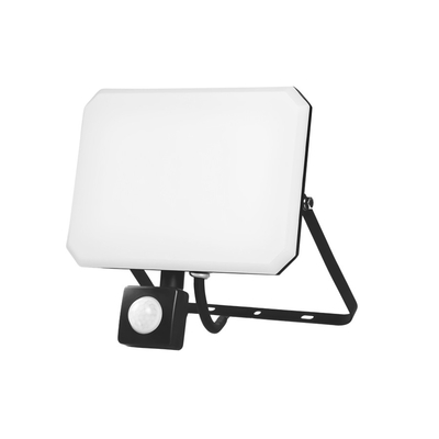 ELF30106 | LED PIR+PC OPALcover 10W|6500k|1100lm FLOODLIGHT ALUM.220-240~IP65/IP54|BLACK|{enjoysimplicity}™