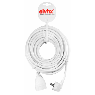 ELP20501 | ΠΡΟΕΚΤΑΣΗ 5mt ΚΑΛ.3G1.5mm2 ΦΙΣ SCHUKO ΑΡΣ.+ΘΗΛ.IP20 ΛΕΥΚΟ