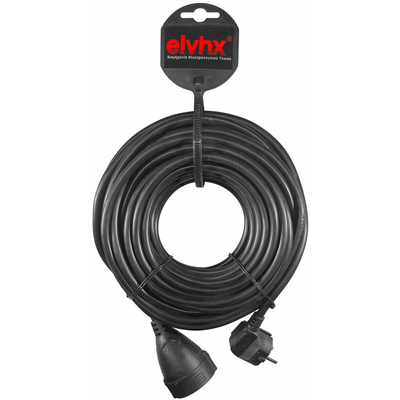 ELP21502 | ΠΡΟΕΚΤΑΣΗ 15mt ΚΑΛ.3G1.5mm2 ΦΙΣ SCHUKO ΑΡΣ.+ΘΗΛ.IP20 ΜΑΥΡΟ