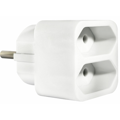 ELP31201 | ΑΝΤΑΠΤOΡΑΣ SCHUKO → 2Θ ΙΙ x16A max:1150W IP20 ΛΕΥΚΟ