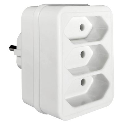 ELP31301 | ΑΝΤΑΠΤOΡΑΣ SCHUKO → 3Θ ΙΙ x16A max:1700W IP20 ΛΕΥΚΟ