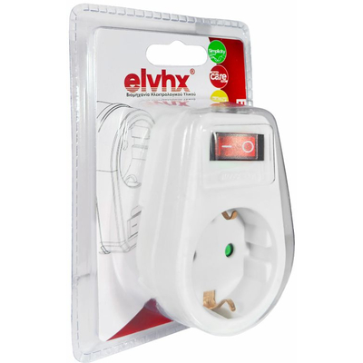 ELP32101 | ΑΝΤΑΠΤOΡΑΣ ΜΕ ΔΙΑΚ. SCHUKO → 1Θ SCHUKO max:3680W IP20 ΛΕΥΚΟ