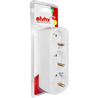 ELP35301 | ΑΝΤΑΠΤOΡΑΣ ΤΥΠΟΥ — SCHUKO → 3Θ SCHUKO max:3680W IP20 ΛΕΥΚΟ