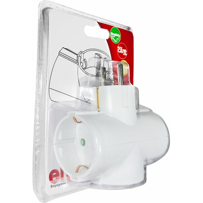 ELP36301 | ΑΝΤΑΠΤOΡΑΣ ΤΥΠΟΥ + SCHUKO → 3Θ SCHUKO max:3680W IP20 ΛΕΥΚΟ
