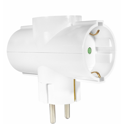 ELP36301 | ΑΝΤΑΠΤOΡΑΣ ΤΥΠΟΥ + SCHUKO → 3Θ SCHUKO max:3680W IP20 ΛΕΥΚΟ