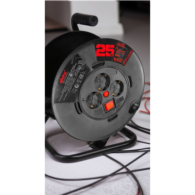 ELP43252 | ΜΠΑΛΑΝΤΕΖΑ ΚΑΡΟΥΛΙ ΠΛΑΣΤΙΚΟ 3Θ x16A +ΔΙΑΚ.+ΚΑΛ.25mt IP20 ΜΑΥΡΟ