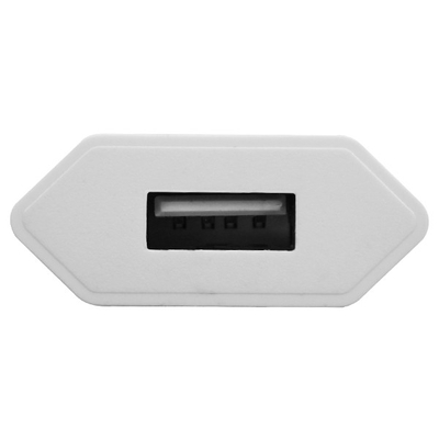 Φορτιστής USB 1 Θέσης Wall Adapter 1A 5V DC Λευκός GloboStar 69995
