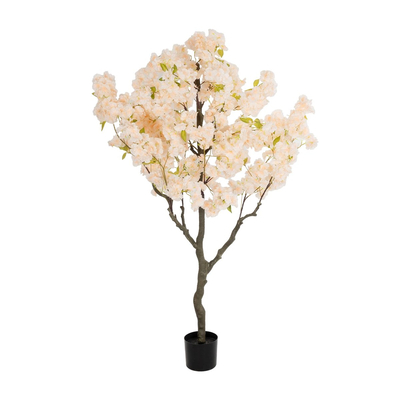 GloboStar® Artificial Garden SALMON CHERRY BLOSSOM TREE 20678 Τεχνητό Διακοσμητικό Δέντρο Απαλό Ροζ Άνθος Κερασιάς Υ160cm