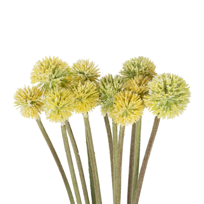 GloboStar® Artificial Garden PALE YELLOW DANDELION BOUQET 21363 Τεχνητό Διακοσμητικό Ταραξάκο Μπουκέτο Y54cm