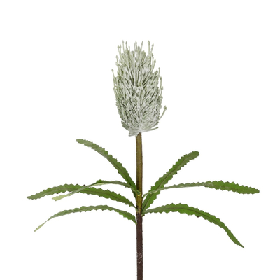 GloboStar® Artificial Garden WHITE STUPA FRUIT BRANCH 21374 Τεχνητό Διακοσμητικό Κλαδί Στίπα Y69cm