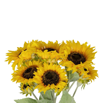 GloboStar® Artificial Garden YELLOW SUNFLOWER BRANCH 21382 Τεχνητό Διακοσμητικό Κλαδί Ηλιοτρόπιο Κίτρινο Y55cm