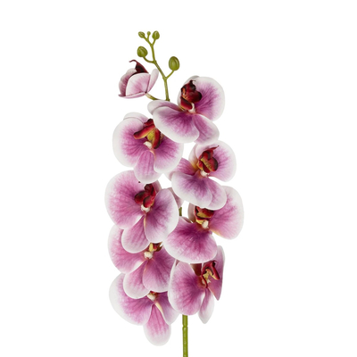 GloboStar® Artificial Garden PINK ORCHID BRANCH 21407 Τεχνητό Διακοσμητικό Κλαδί Ροζ Ορχιδέα Y95cm