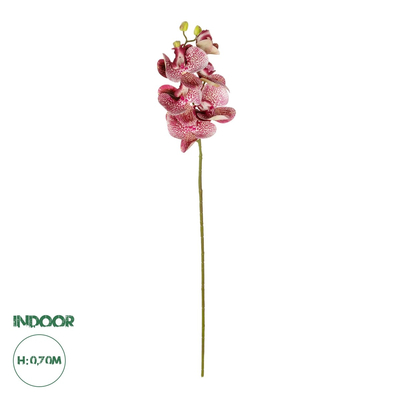 GloboStar® Artificial Garden  PINK ORCHID  BRANCH 21412 Τεχνητό Διακοσμητικό Κλαδί Ροζ Ορχιδέα Y70cm