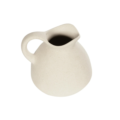 GloboStar® Artificial Garden HORIZON 21505 Διακοσμητικό Κεραμικό Βάζo Μπέζ Φ18 x Υ16 cm