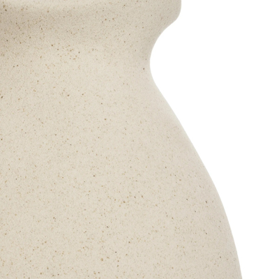 GloboStar® Artificial Garden HORIZON 21505 Διακοσμητικό Κεραμικό Βάζo Μπέζ Φ18 x Υ16 cm