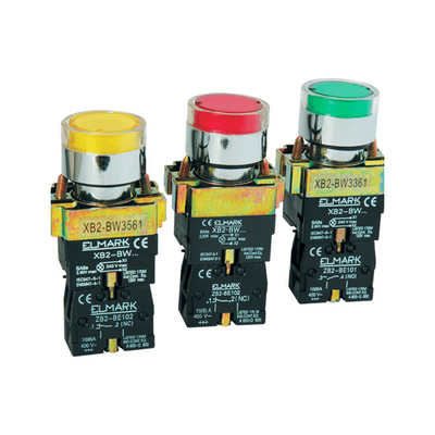 ΜΠΟΥΤΟΝ ΜΕ ΛΥΧΝΙΑ LED EL2-BW 3571 110V ΚΙΤΡΙΝΟ
