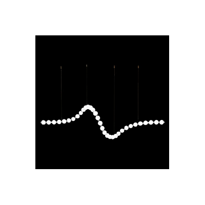 PEARL LED PENDANT 66W 3000K, GOLD