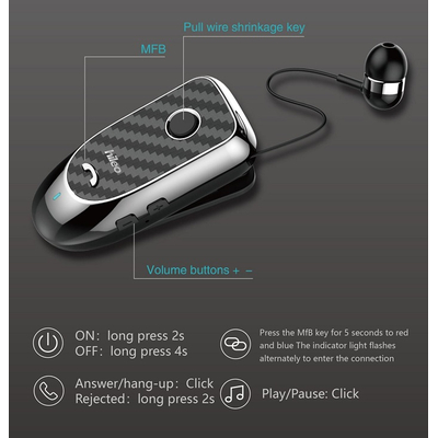 Ασύρματο ακουστικό Bluetooth - Hi60 - 420016 - Blue