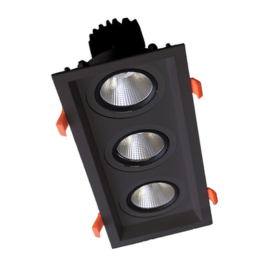 ΤΡΙΠΛΟ ΚΙΝΟΥΜΕΝΟ LED ΣΠΟΤ 3X15W 230V 3000K ΜΑΥΡΟ