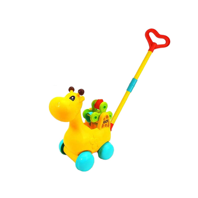Συρόμενο παιχνίδι Ζωάκι - 0396 - 117275 - Yellow
