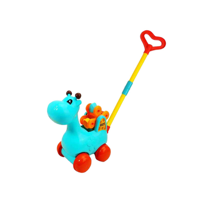 Συρόμενο παιχνίδι Ζωάκι - 0396 - 117275 - Blue