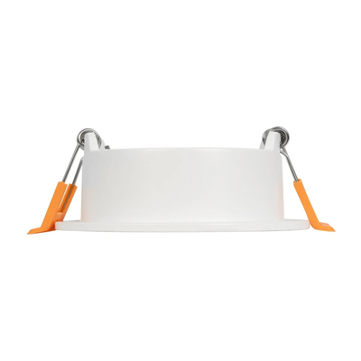 GloboStar® 60894 GASPAR Χωνευτό Στρόγγυλο Σποτ Οροφής για Λάμπα MR16/GU10 IP65 - Αλουμίνιο & Γυαλί - Φ8.5 x Υ3.5cm - Λευκό & Διάφανο - 5 Χρόνια Εγγύηση