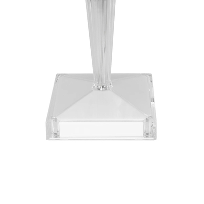 GloboStar® CRYSTAL 62042 Επαναφορτιζόμενο Επιτραπέζιο Φωτιστικό Πορτατίφ LED 1W 100lm 360° DC 5V IP44 RGBW Dimmable με Φορτιστή και Ασύρματο Χειριστήριο IR Διάφανο Πλαστικό - Μ11.5 x Π11.5 x Υ25.5cm - 3 Χρόνια Εγγύηση