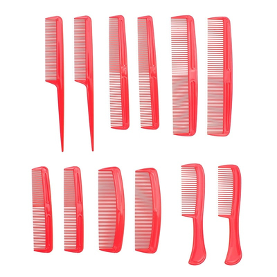 Σετ 12 τεμάχια Χτένες Ταξιδίου - Κόκκινο