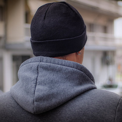 Πλεκτός Σκούφος Μαύρος