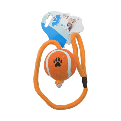 Παιχνίδι Σκύλου - Μπάλα με Σκοινί Πορτοκαλί