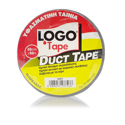 LOGO Πλατιά Υφασμάτινη Ταινία 50mm x 50m Γκρι