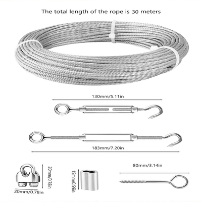 TooTaci Πλήρες Σετ Συρματόσκοινου με Τεντωτήρες Type A