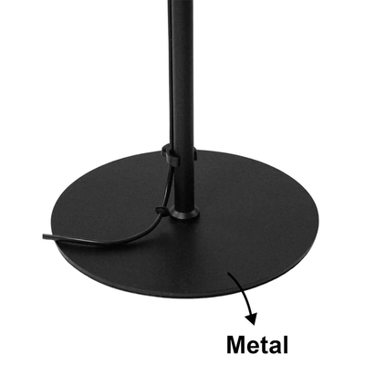 GloboStar® FLY 204-0127 Μοντέρνο Eπιδαπέδιο Φωτιστικό Μονόφωτο 1 x E27 IP20 Μαύρο & Χρυσό Μέταλλο με Μπεζ Ύφασμα - Μ38 x Π38 x Υ155cm