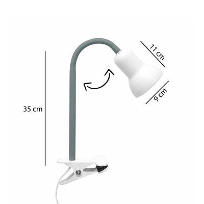 GloboStar® TAVOLO 204-0152 Παιδικό Eπιτραπέζιο Φωτιστικό Μονόφωτο 1 x E27 IP20 Πράσινο & Λευκό Πλαστικό - Μ11 x Π9 x Υ35cm