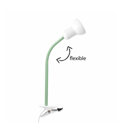 GloboStar® TAVOLO 204-0153 Παιδικό Eπιτραπέζιο Φωτιστικό Μονόφωτο 1 x E27 IP20 Πράσινο & Λευκό Πλαστικό - Μ11 x Π9 x Υ35cm