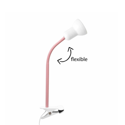 GloboStar® TAVOLO 204-0154 Παιδικό Eπιτραπέζιο Φωτιστικό Μονόφωτο 1 x E27 IP20 Ροζ & Λευκό Πλαστικό - Μ11 x Π9 x Υ35cm