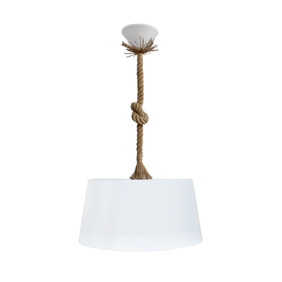 DRUM 1L ROPE WHITE-UT-WH Φ35 PENDEL ΚΡΕΜΑΣΤΟ ΠΛΑΣΤΙΚΟ Ε/27 ME ΣΧΟΙΝΙ