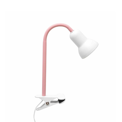 GloboStar® TAVOLO 204-0154 Παιδικό Eπιτραπέζιο Φωτιστικό Μονόφωτο 1 x E27 IP20 Ροζ & Λευκό Πλαστικό - Μ11 x Π9 x Υ35cm