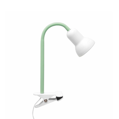 GloboStar® TAVOLO 204-0153 Παιδικό Eπιτραπέζιο Φωτιστικό Μονόφωτο 1 x E27 IP20 Πράσινο & Λευκό Πλαστικό - Μ11 x Π9 x Υ35cm