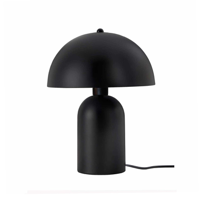 GloboStar® GASCO 204-0146 Μοντέρνο Eπιτραπέζιο Φωτιστικό Μονόφωτο 1 x E27 IP20 Μαύρο Μέταλλο - Μ25 x Π25 x Υ35cm